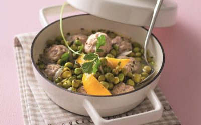 Boulettes de veau aux petits pois et au citron