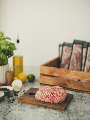 Le porc haché d'ici